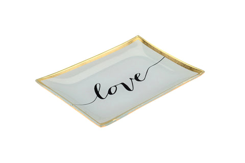 Love Plate LOVE, Glasteller M, weiß – GIFTCOMPANY, Ansicht 2