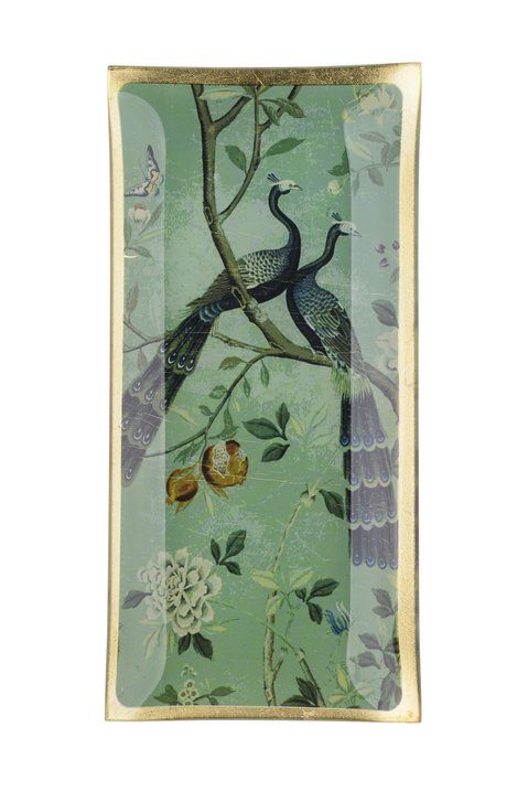 Love Plate PFAU, Glasteller L, grün – GIFTCOMPANY