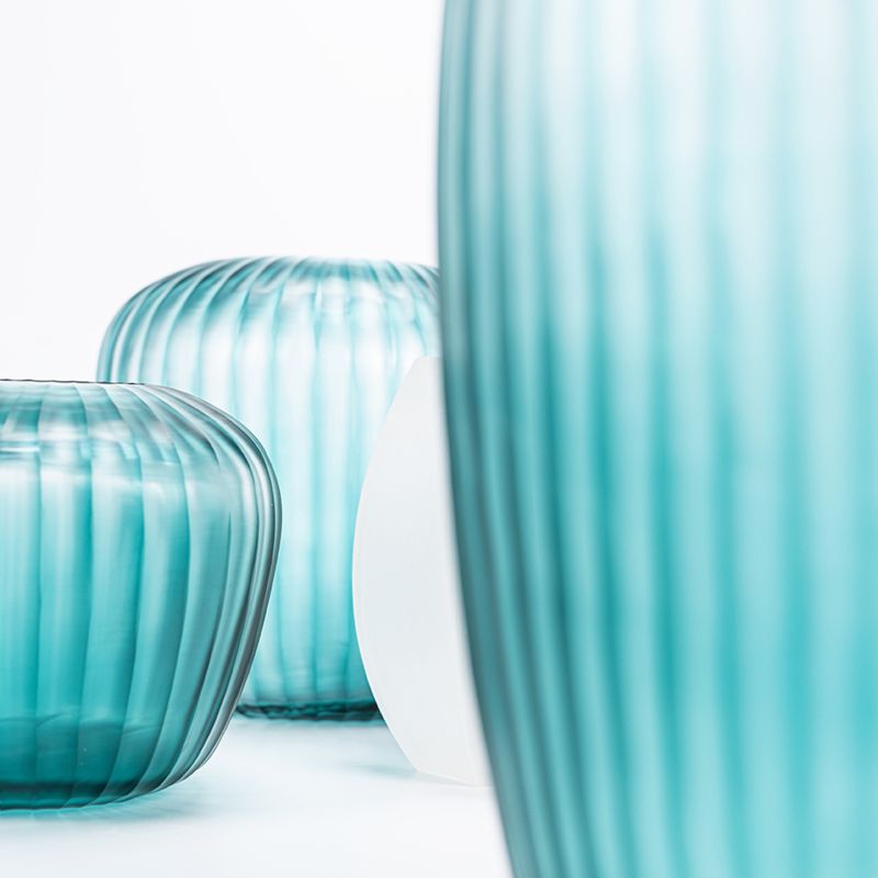 GUAXS Vase SIENA S Clear/Petrol