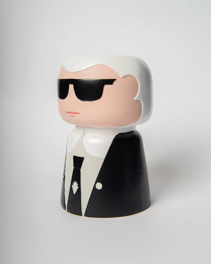 Vase Icon style 15cm schwarz/weiß