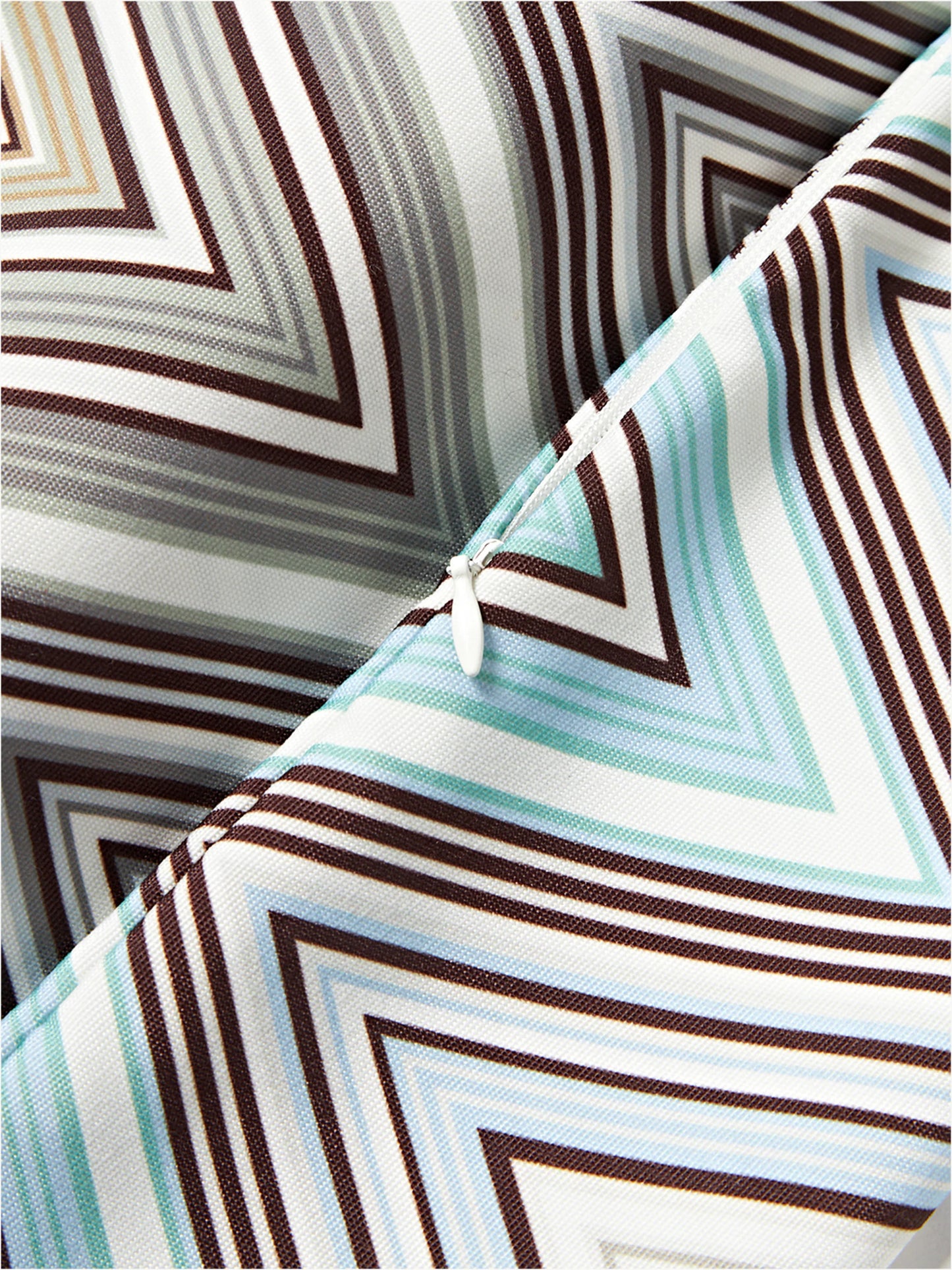 MISSONI HOME Outdoor-Kissen KEW 40x40cm – Zickzack Taupe/Multicolor