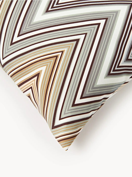 MISSONI HOME Outdoor-Kissen KEW 40x40cm – Zickzack Taupe/Multicolor