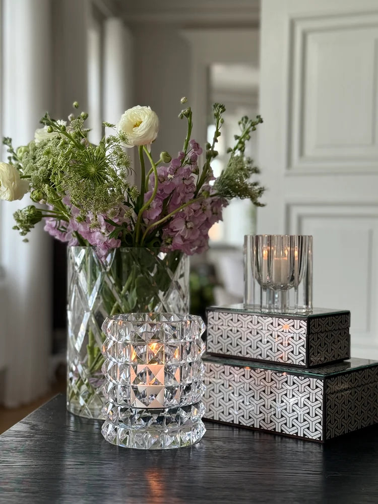 HURRICANE CRYSTAL LAMP MEDIUM, Clear Stud