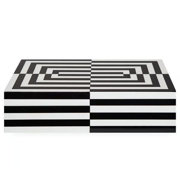OP Art Box SCHMUCKKASTEN Jonathan Adler schwarz / weiß (groß) – Jonathan Adler