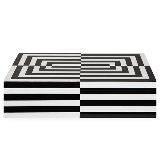 OP Art Box SCHMUCKKASTEN Jonathan Adler schwarz / weiß (groß) – Jonathan Adler