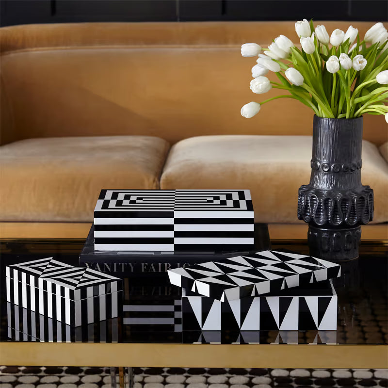OP Art Box SCHMUCKKASTEN Jonathan Adler schwarz / weiß (groß) – Jonathan Adler, Ansicht 2