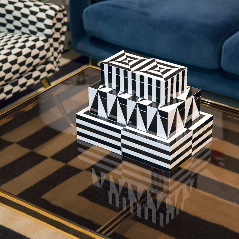 OP Art Box SCHMUCKKASTEN Jonathan Adler schwarz / weiß (groß) – Jonathan Adler, Ansicht 3