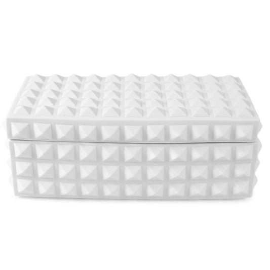 Jonathan Adler Charade Square Studded Box – Schmuckkasten Weiß – Jonathan Adler
