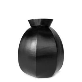 Vase KARAKOL ROUND black