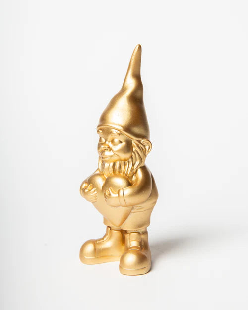 Gartenzwerg LOVER HEART  gold 12cm