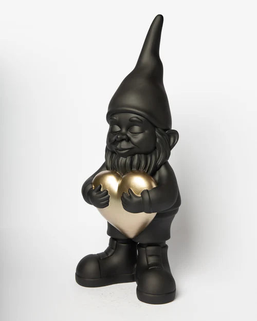 Gartenzwerg LOVER HEART  gold 29cm