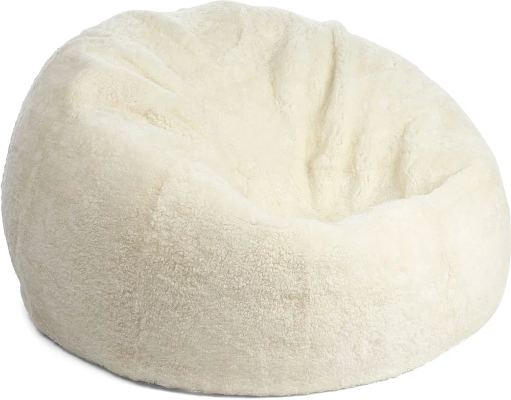 Runder Schaffell-Bohnensack wolle L
